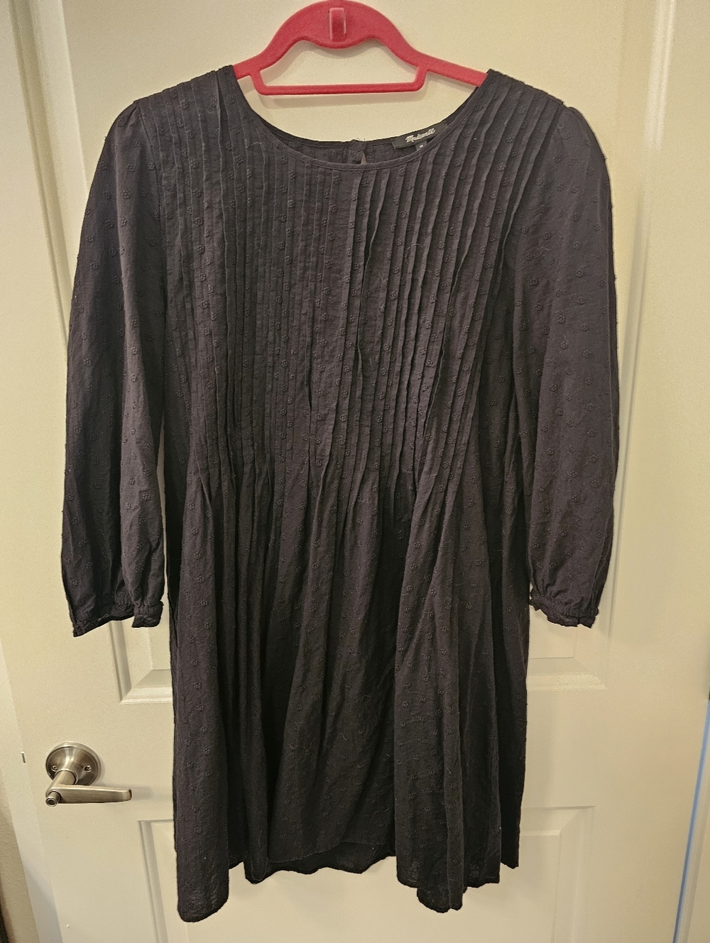 Madewell Black Eyelet Dress - Size M